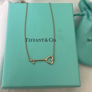 Rose Gold Tiffany Heart Key Necklace